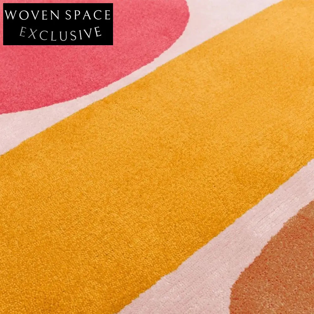 Modern Minimalist Geometric Polyester Area Rug for Bedroom & Living Room Floor