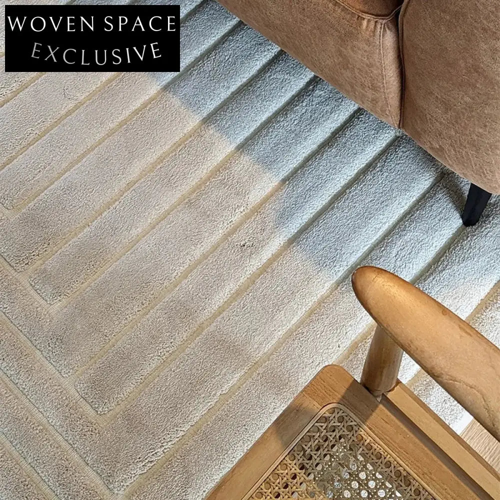 Modern Minimalist Geometric Polyester Area Rug for Living Room Bedroom Carpet
