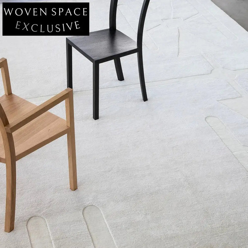 Modern Minimalist Handmade Polyester Area Rug for Living Room & Bedroom Decor