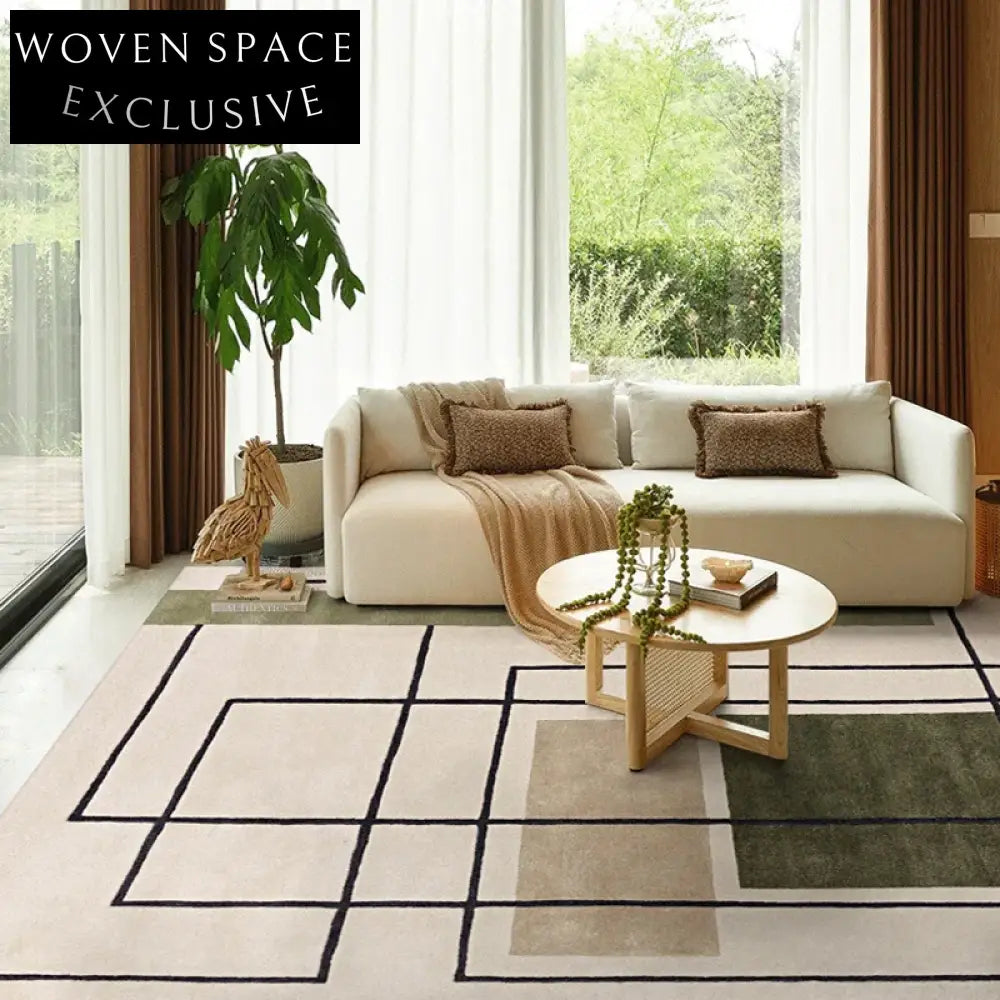 Modern Minimalist Irregular Brown French Vintage Marble Pattern Area Rug