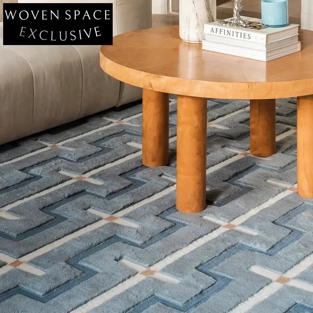 Modern Minimalist Stripe Area Rug, Durable Polyester Fiber, 13mm Thick, Home