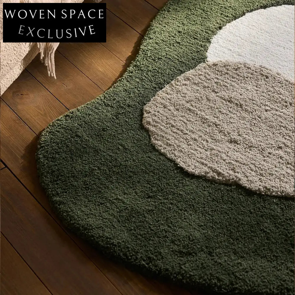 Modern Striped MilkSilk Area Rug, Large Handmade Geometric Style