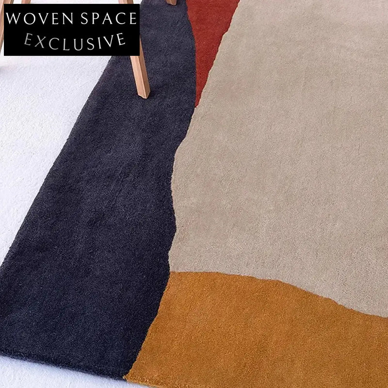 Nordic Vintage Geometric Plush Weave Carpet for Living Room Bedroom