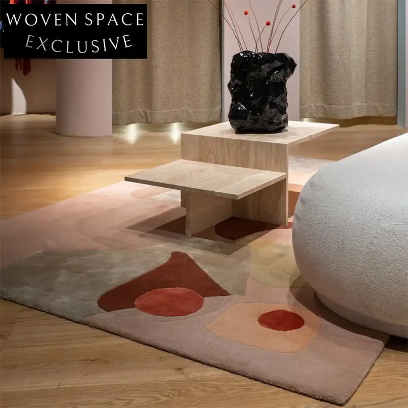 Premium French Retro Abstract Polyester Area Rug for Modern Home Decor