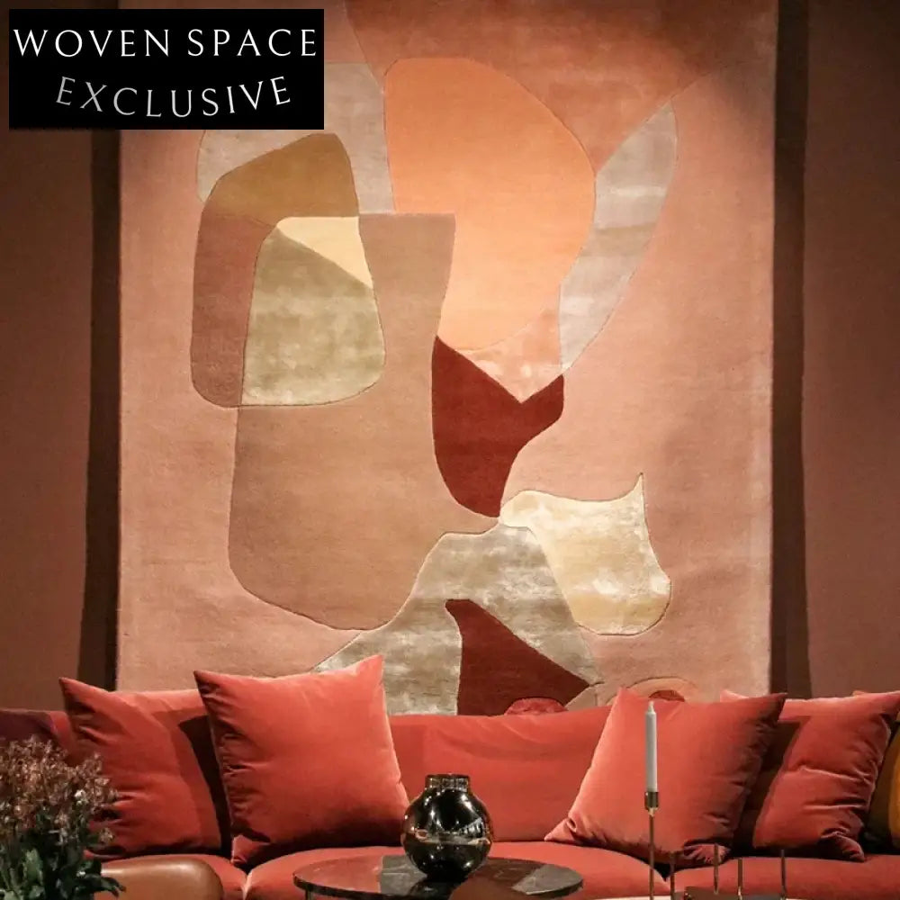 Premium French Retro Abstract Polyester Area Rug for Modern Home Decor