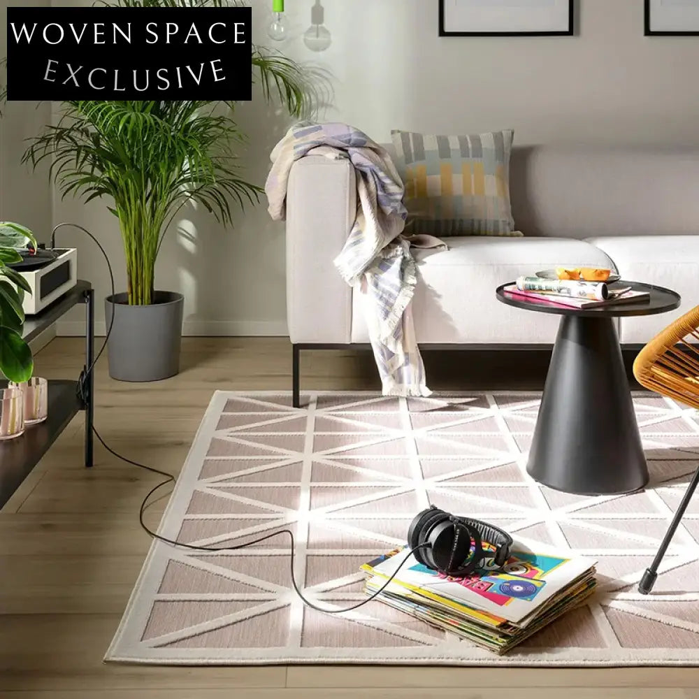 Premium Striped Polyester Wilton Area Rug for Modern Living Spaces