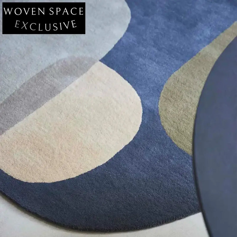 Soft Modern Minimalist Polyester Area Rug for Living Room & Bedroom Floor