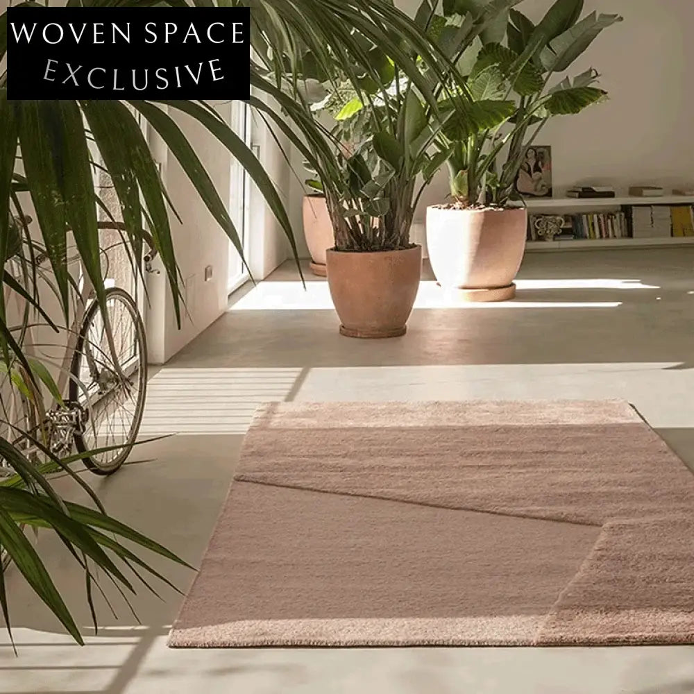 Soft Nordic Geometric Faux Fur Rectangle Area Rug for Living Room Bedroom