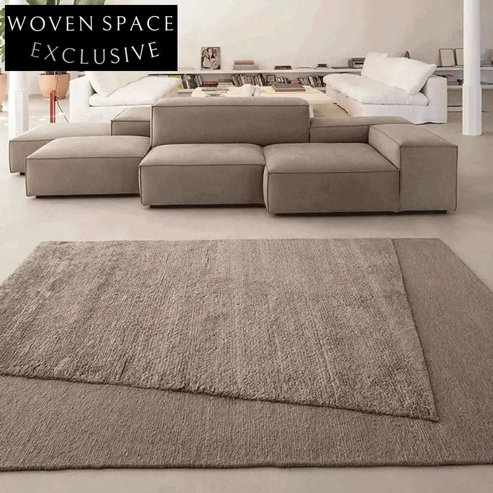 Soft Nordic Geometric Faux Fur Rectangle Area Rug for Living Room Bedroom