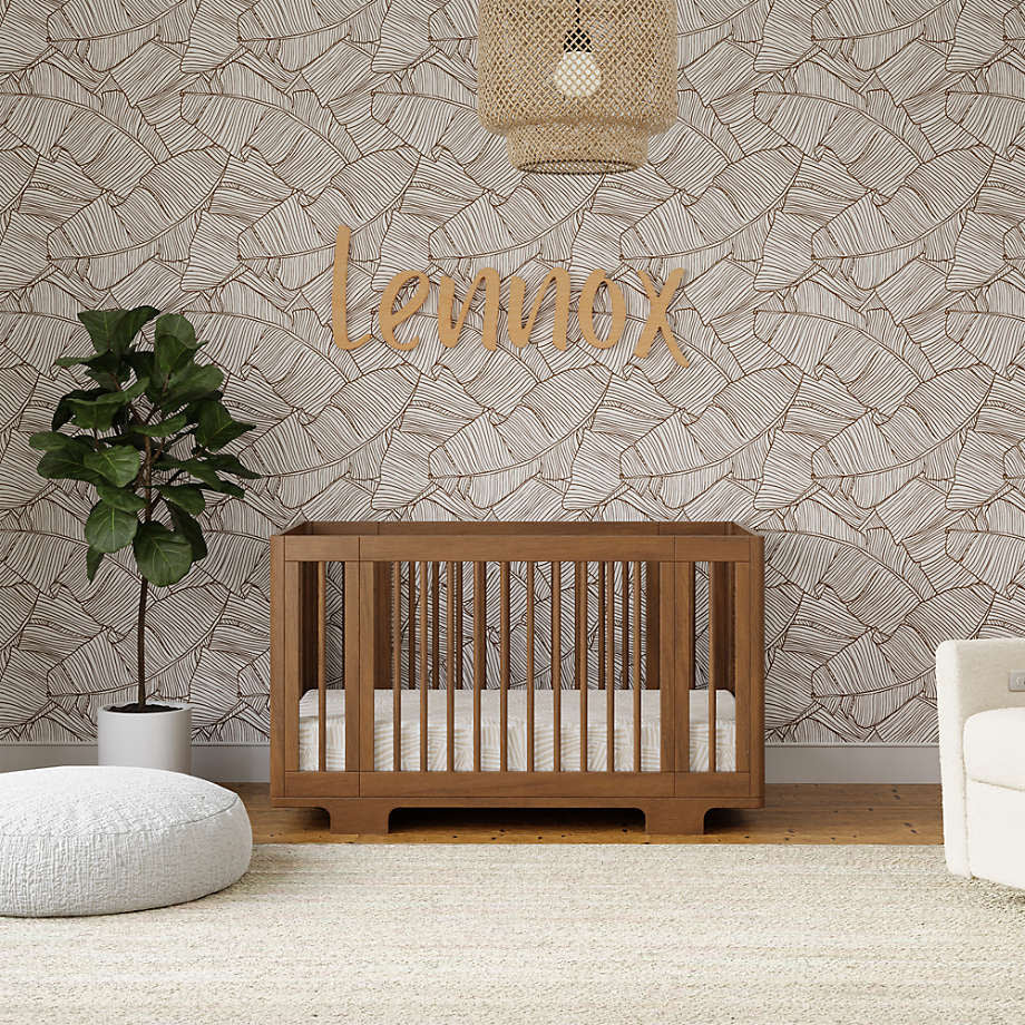 Yuzu Walnut Wood 8-in-1 All Stages Multi-Size Convertible Crib
