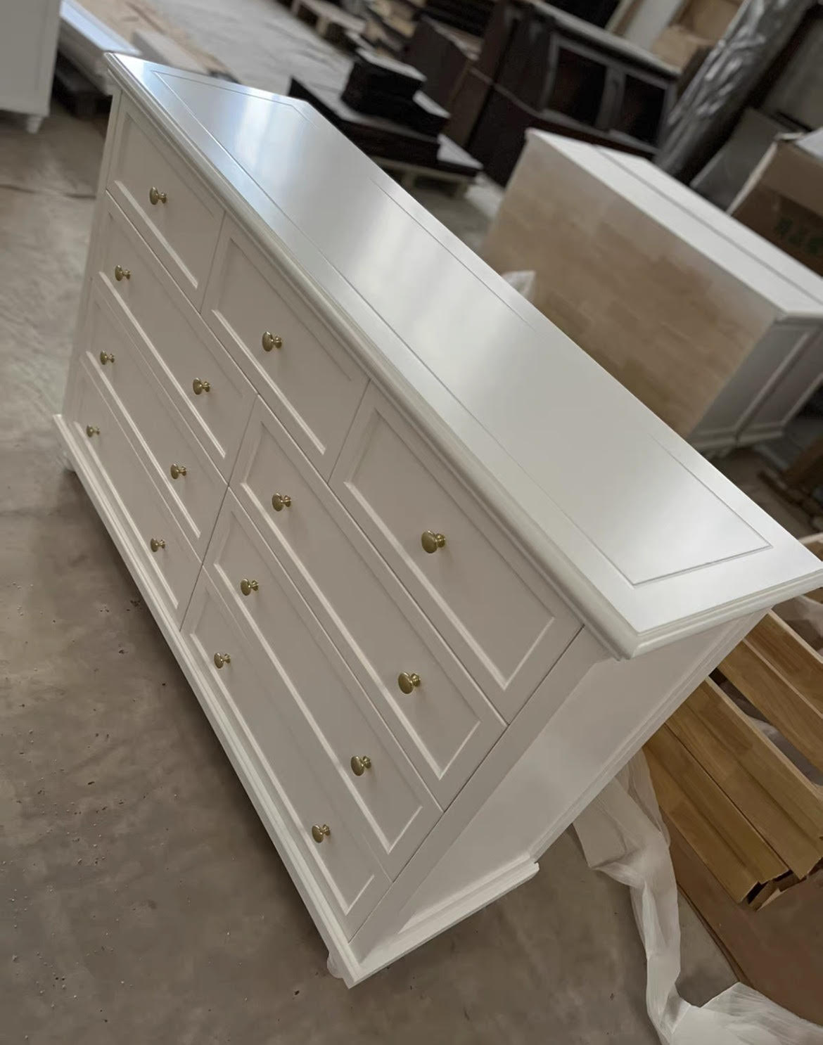 White Nursery Dresser with Removable Changing Top – 120cm x 96cm x 45cm