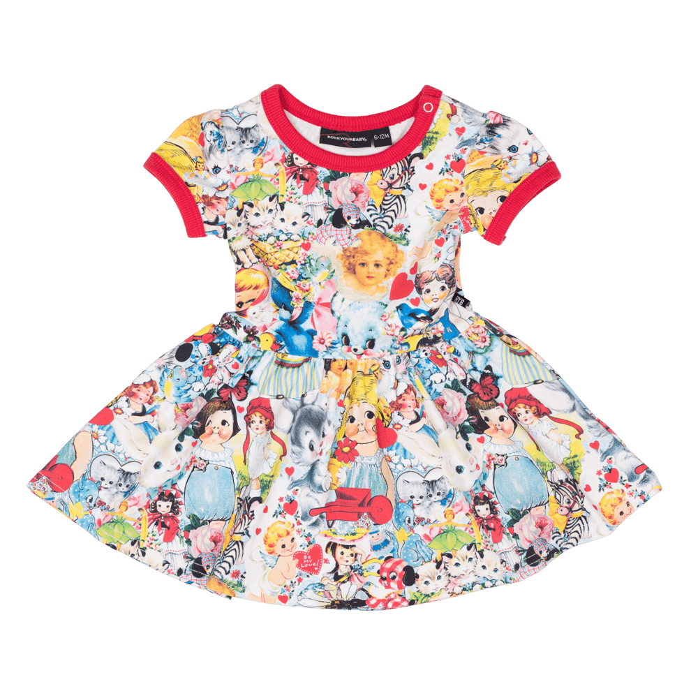 Decoupage Baby Waisted Dress