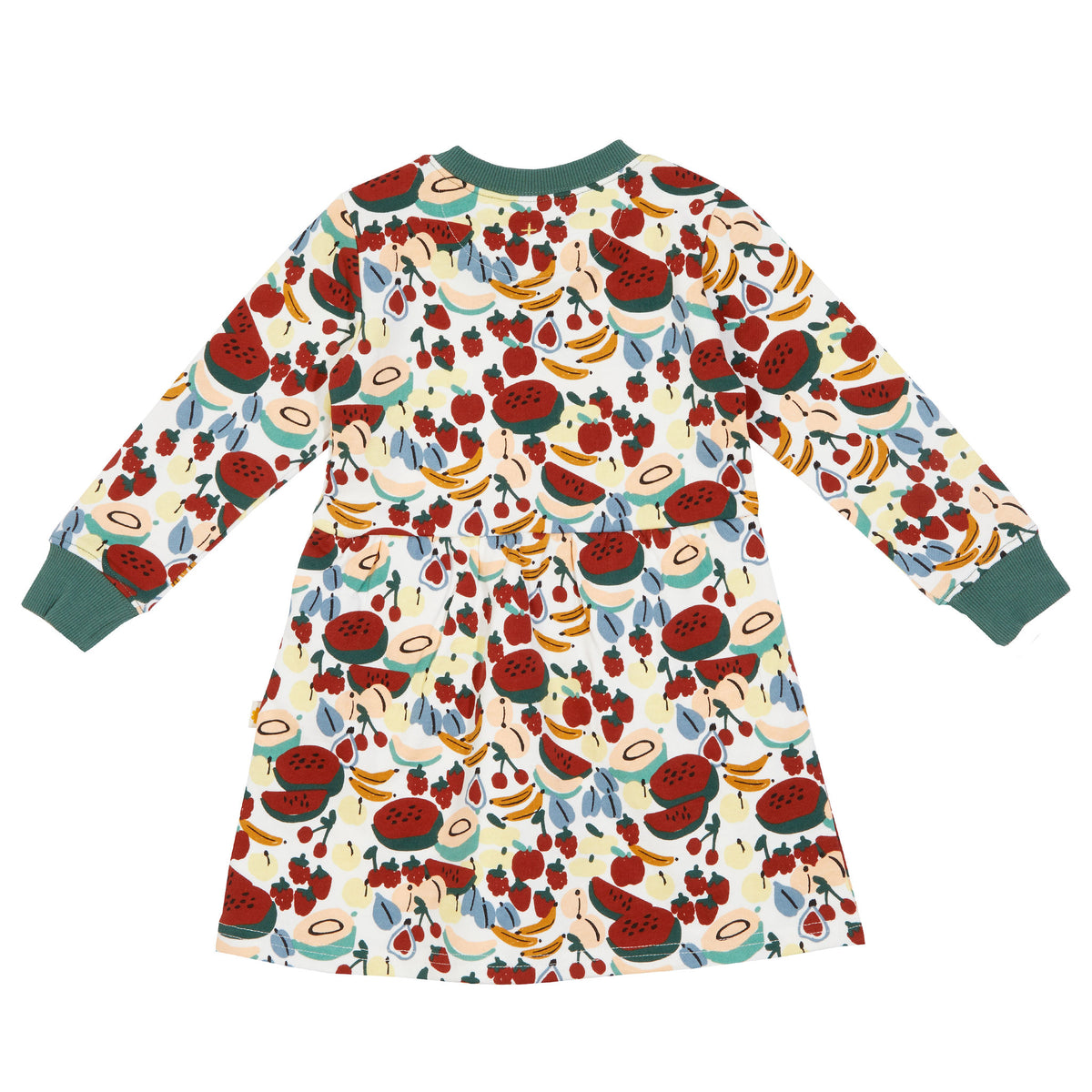 Fruit Salad Gathered Pocket Terry Dress