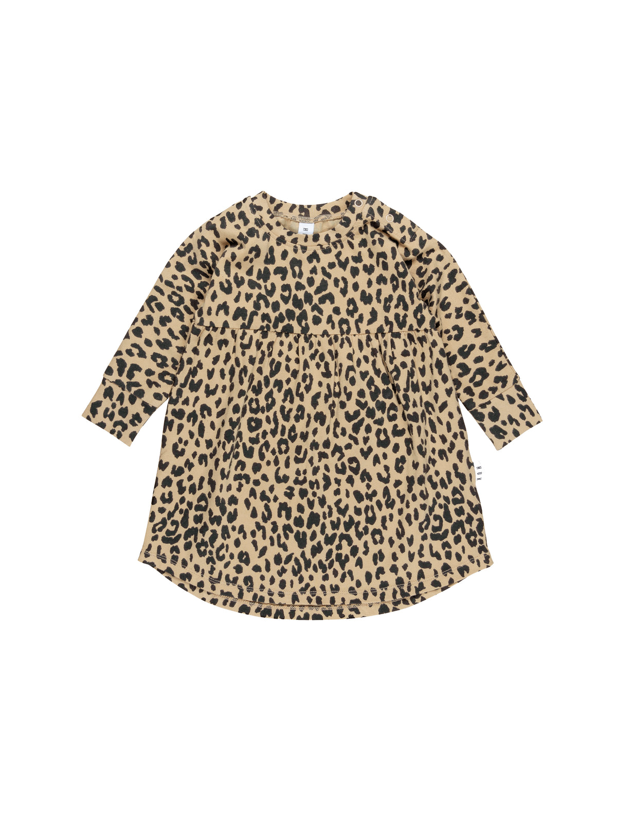 Leopard Long Sleeve Swirl Dress