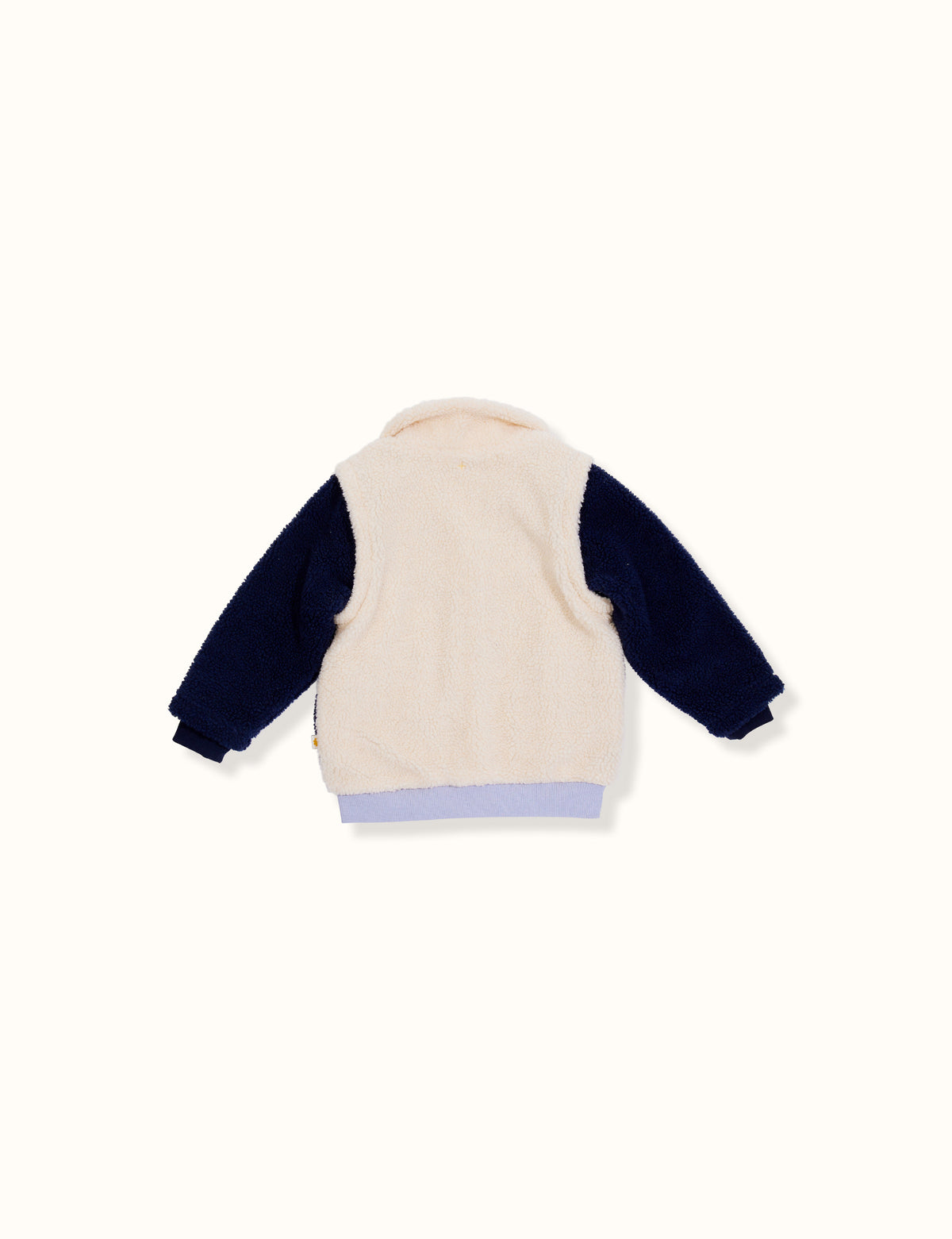 Maxx Shearling Jacket With Zip Off Sleeves - Navy Cream