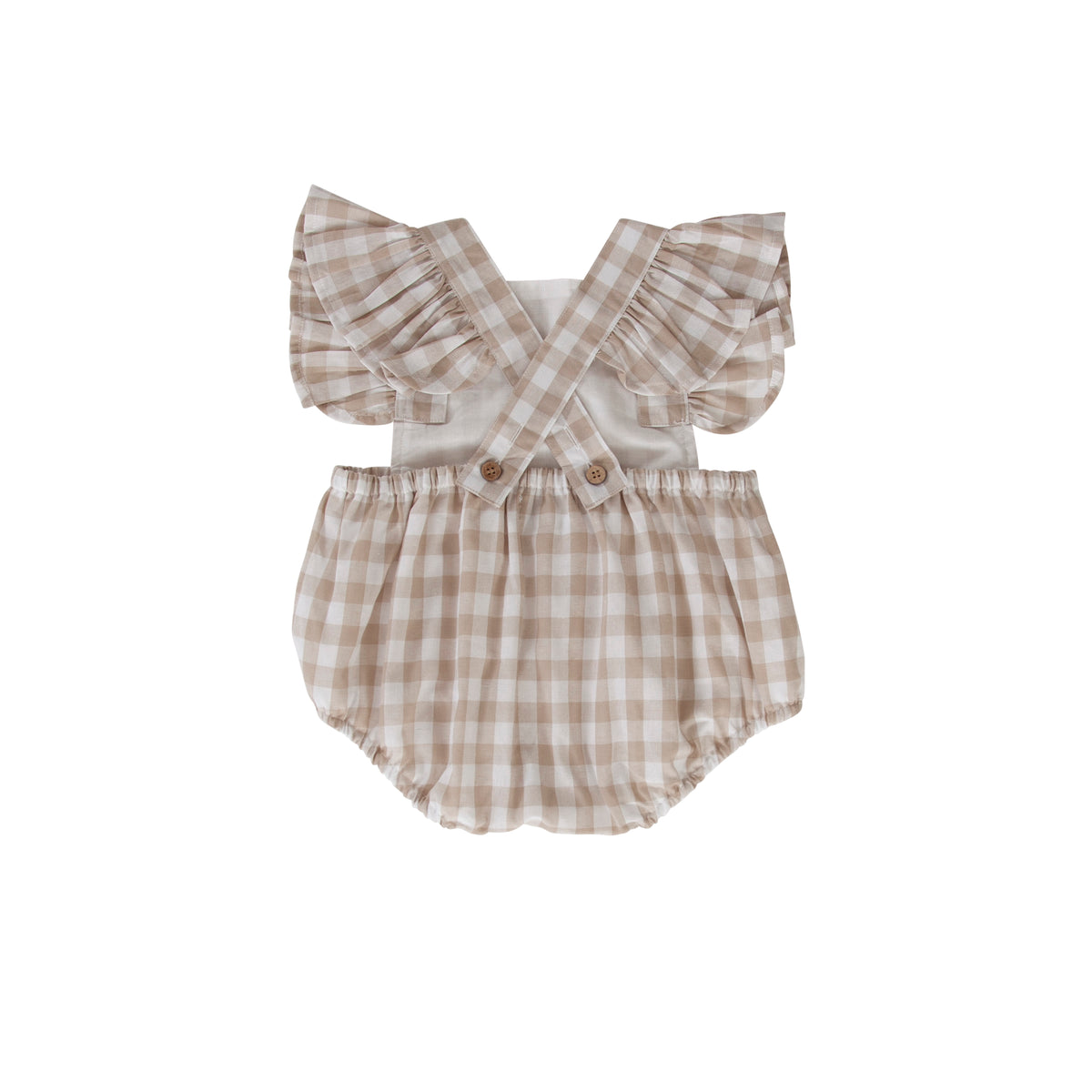 Ling Playsuit - Ivory Gingham
