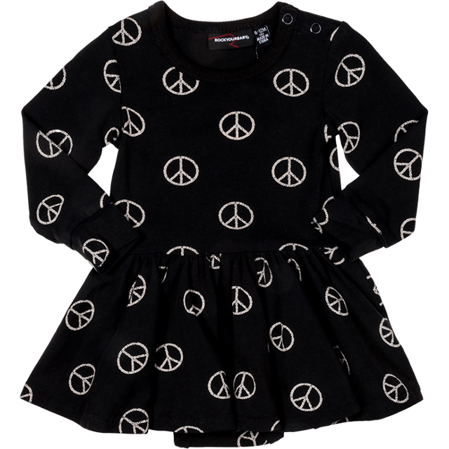 Rock Your Baby_Peace Out Baby Waisted Dress - The Child Hood