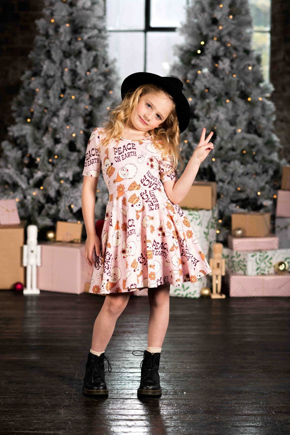 Peace On Earth Mabel Waisted Dress