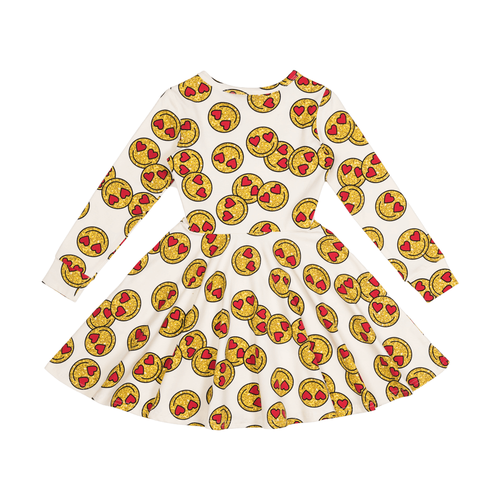 Emoji L/S Waisted Dress