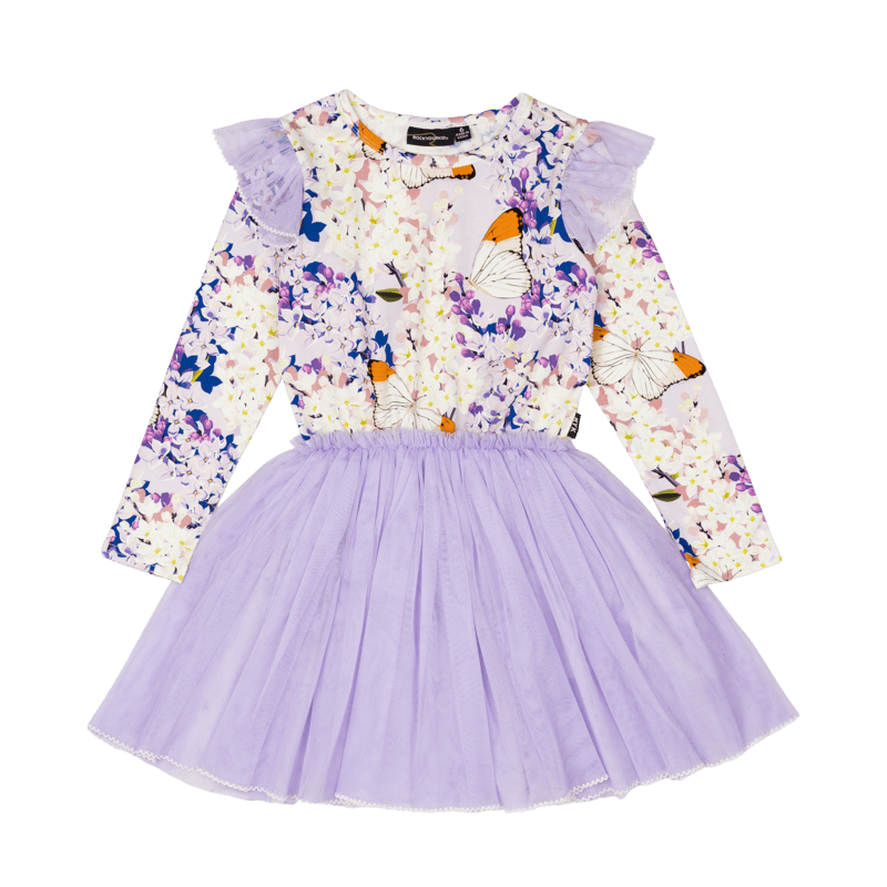Lilac Florals LS Circus Dress