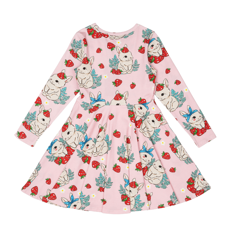 Berry Bunny LS Waisted Dress